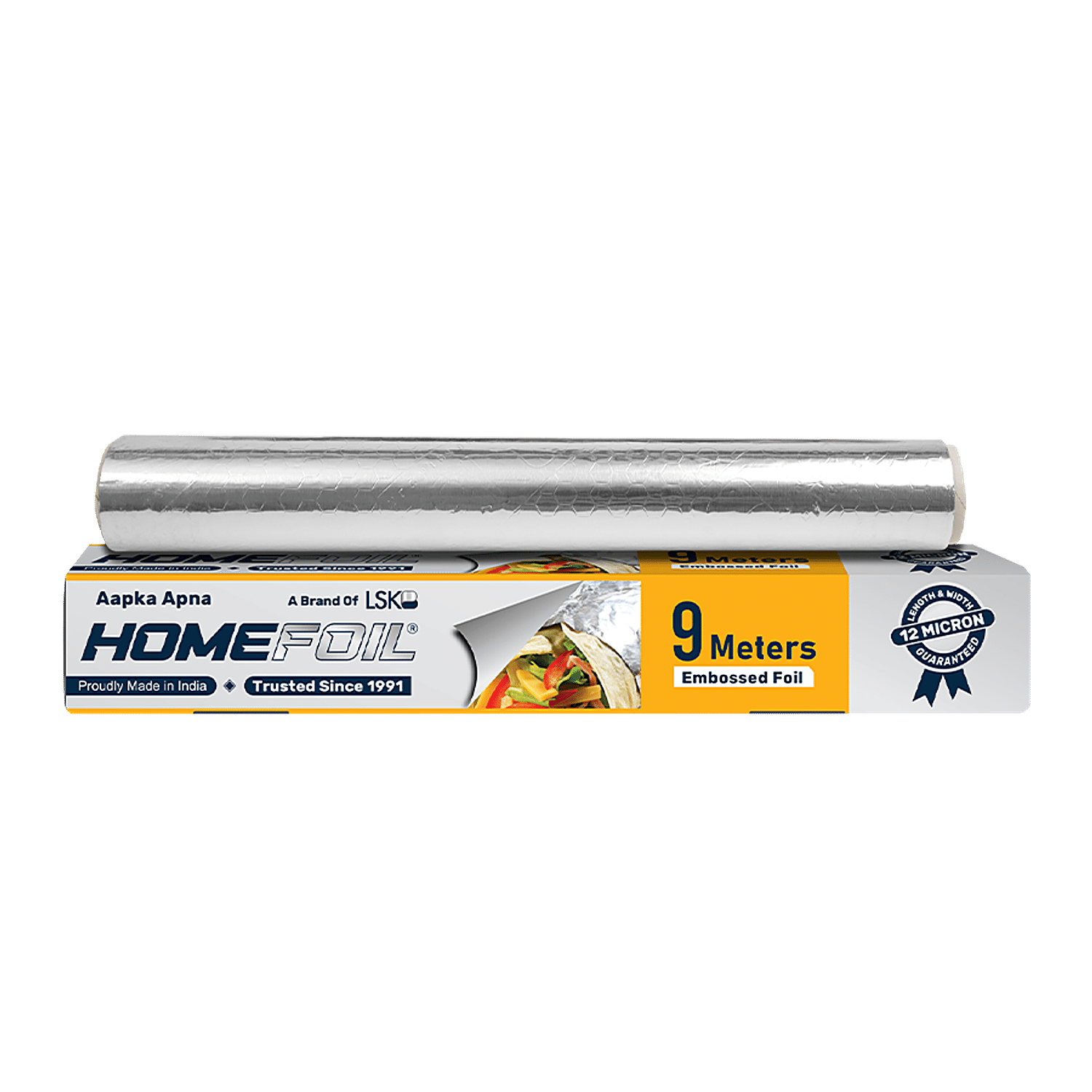 EMBOSSED ALUMINIUM FOIL-30CM*250 SQFT - 14 MIC –