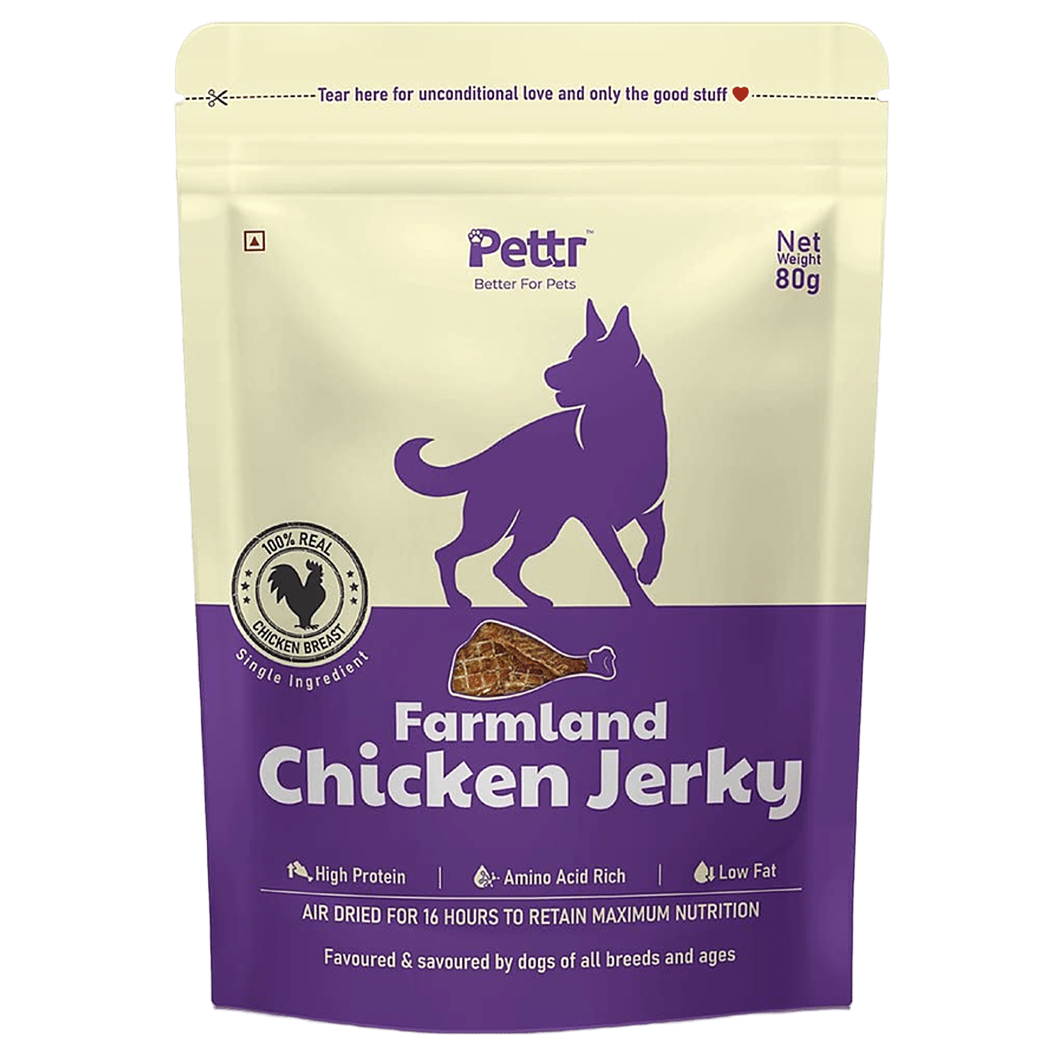 Buy Pettr Farmland Chicken Jerky For Dogs All Breeds Ages