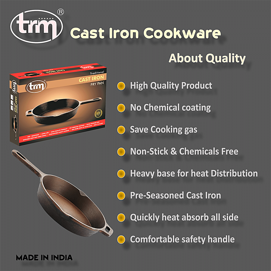 Engarc Cast Iron Omelette Pan - 10 Inch Fry Pan 10 cm diameter 1 L capacity  Price in India - Buy Engarc Cast Iron Omelette Pan - 10 Inch Fry Pan 10