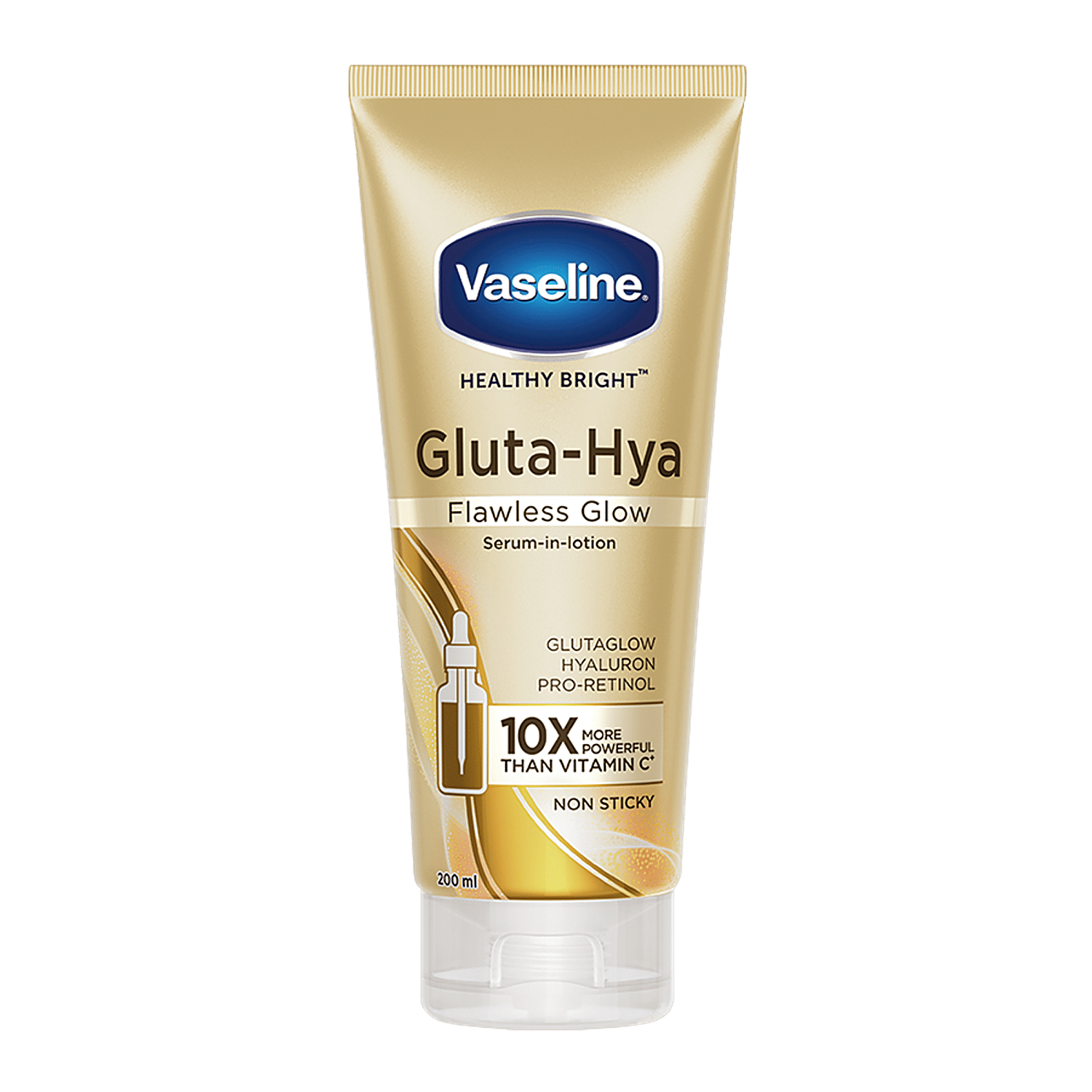 Vaseline Healthy Bright Gluta Hya Flawless Glow Serum In Lotion 200 ml