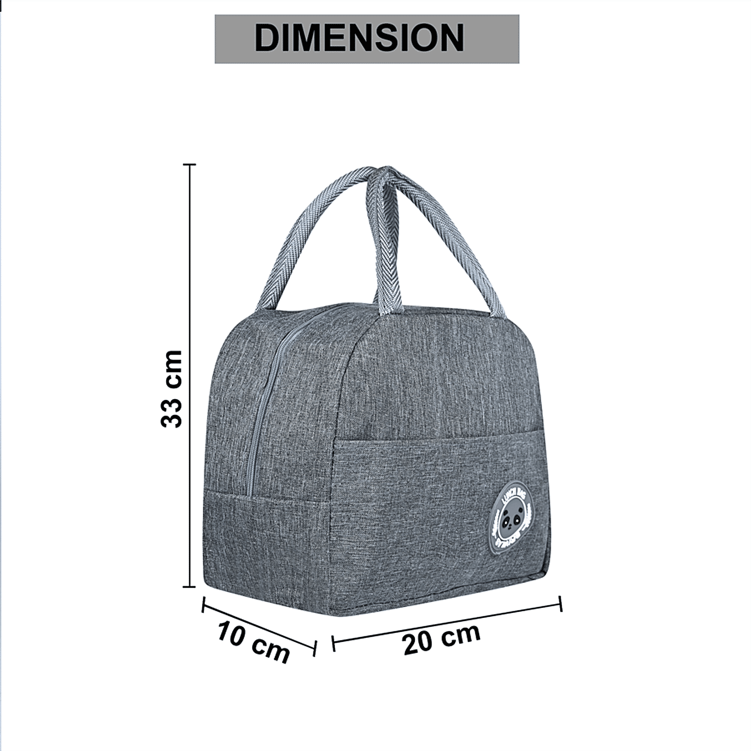 DP Insulated Lunch Bags Multiuse For School, Office, Picnic, Thermal Tote  Bag - Grey, 1 pc