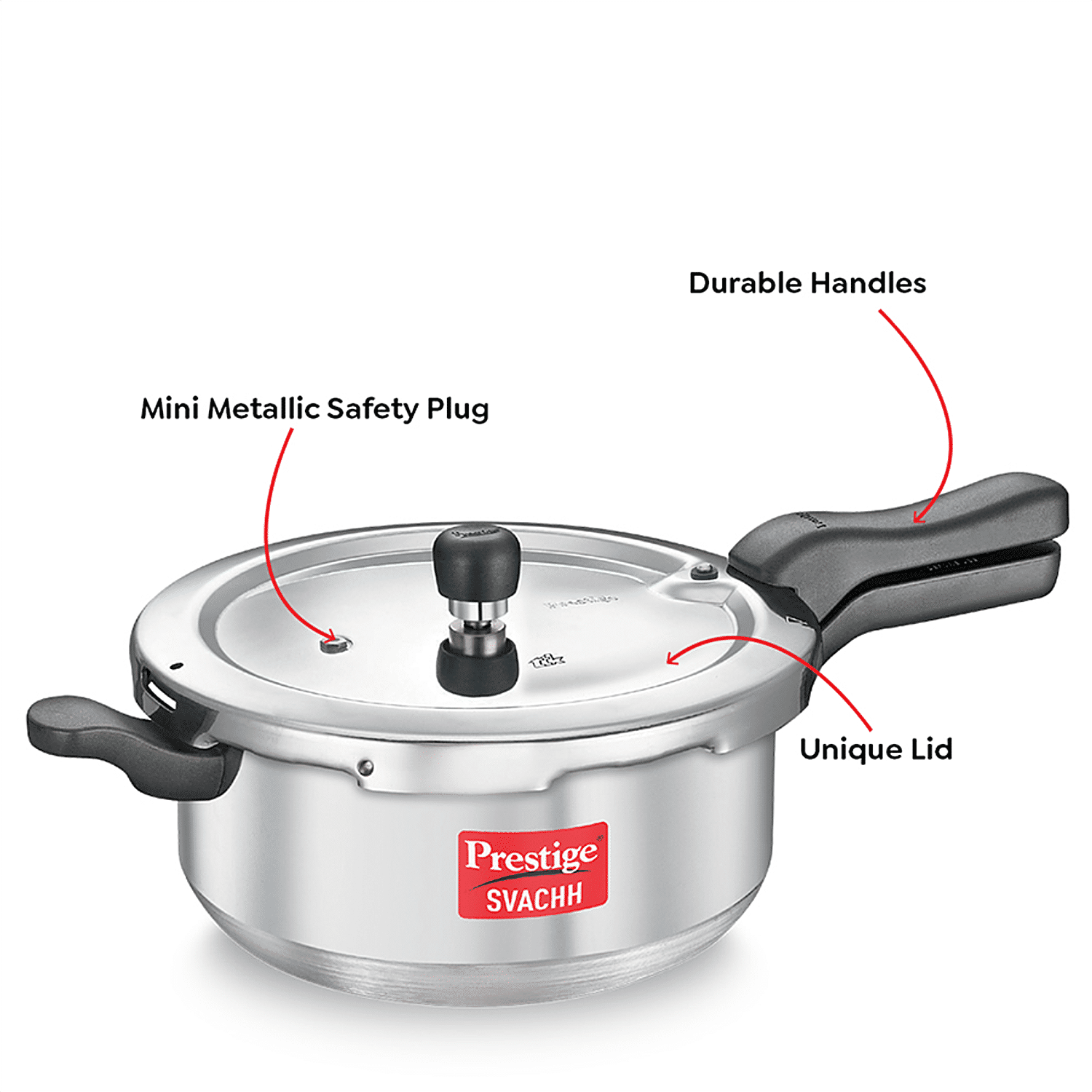 Prestige Deluxe Alpha Induction Base Pressure Pan, Senior, Stainless Steel