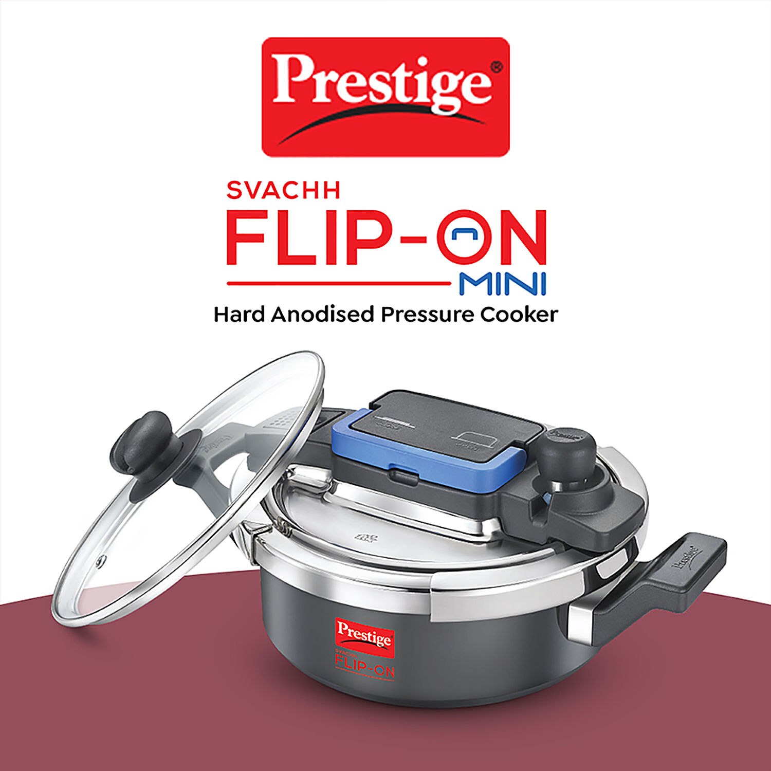 Buy Prestige Svachh Flip-On Mini Hard Anodised Spillage Control Pressure  Cooker - With Glass Lid, Black Online at Best Price of Rs 3859 - bigbasket