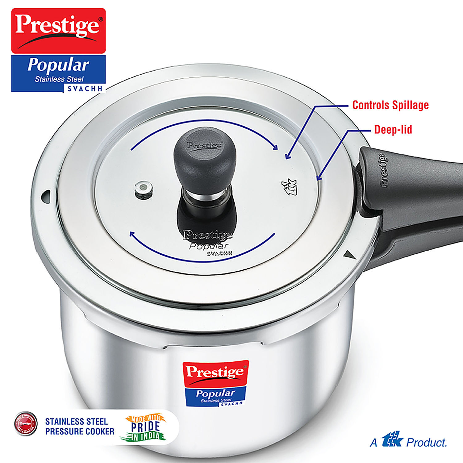 Westinghouse Stainless Steel Pressure Cooker, 53.5 Quart, Silver 