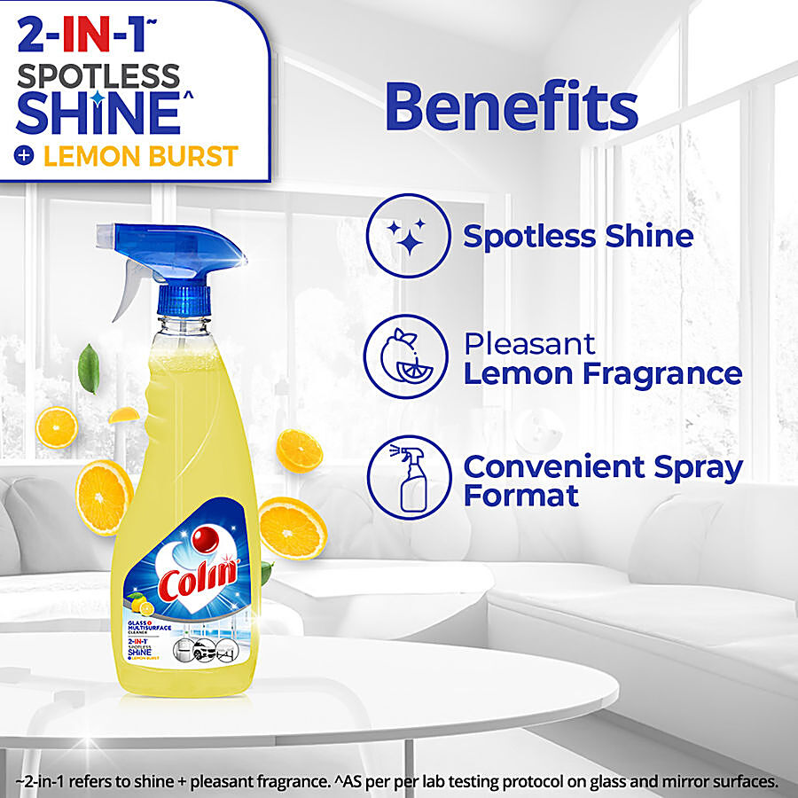 Buy Colin Glass & Multisurface Cleaner Liquid Spray - Lemon Burst Online at  Best Price of Rs 83.2 - bigbasket