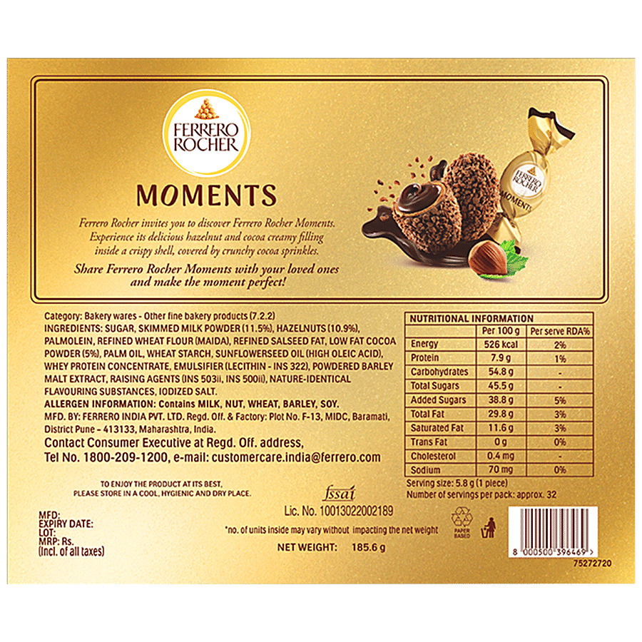 Buy Ferrero Rocher Moments Chocolates Online at Best Price of Rs 499 -  bigbasket