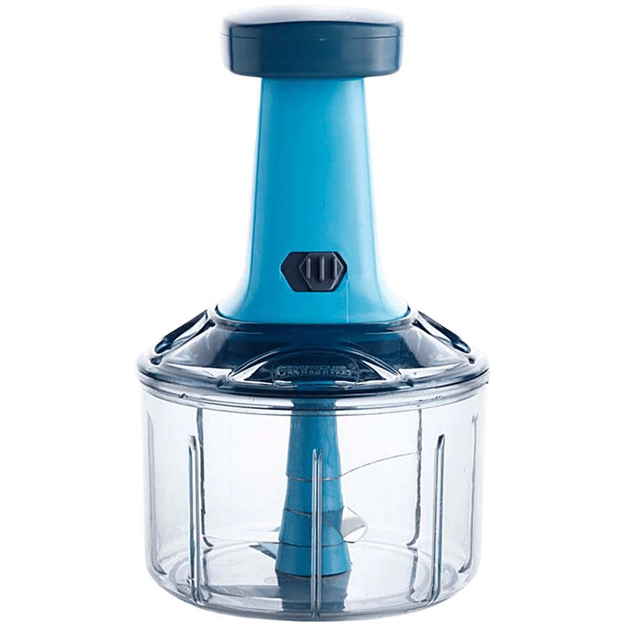 Buy GRECY 2 IN 1 PUSH CHOPPER +3 S S BLADE + 1 PLASTIC BLADE + 1 WHISKER  500ML - BLUE Online at Best Prices in India - JioMart.