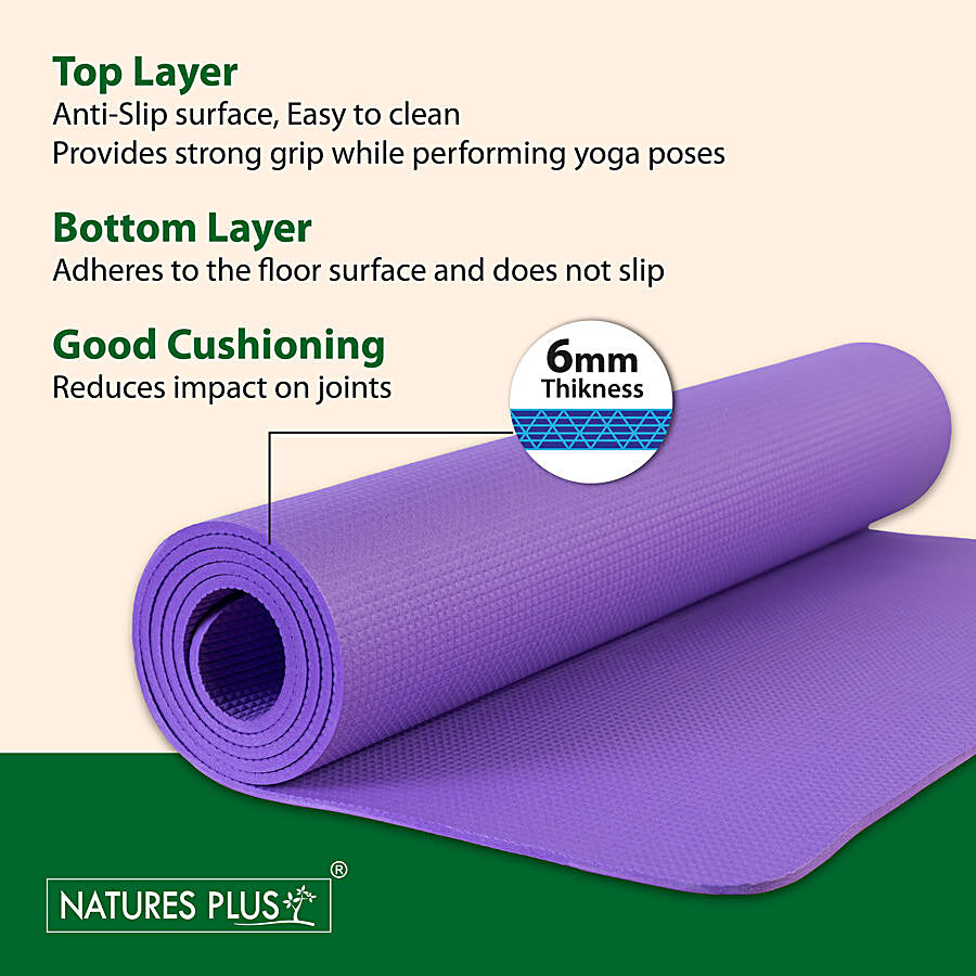 Buy NATURES PLUS Yoga Mat 6 Mm - Purple, EVA Material Online at Best Price  of Rs 999 - bigbasket