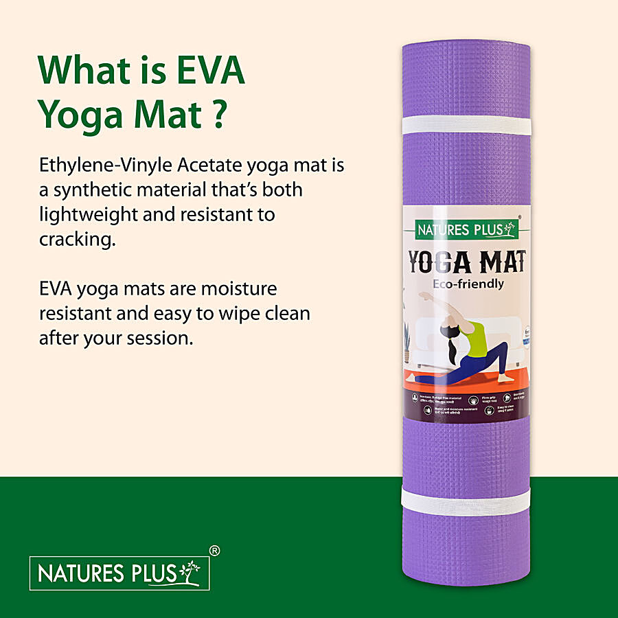 Buy NATURES PLUS Yoga Mat 6 Mm - Gray, Eva Material Online at Best