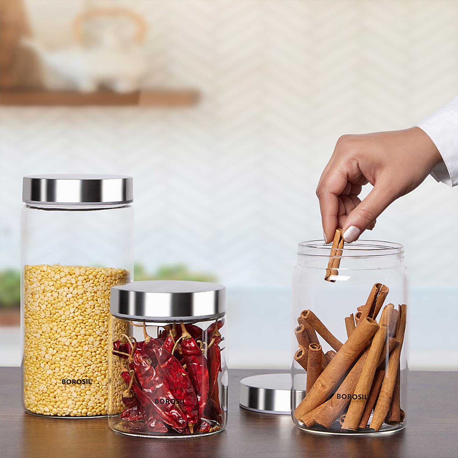 Buy Yera Small Jars Set With Printed Lids Online at Best Price of Rs 119 -  bigbasket