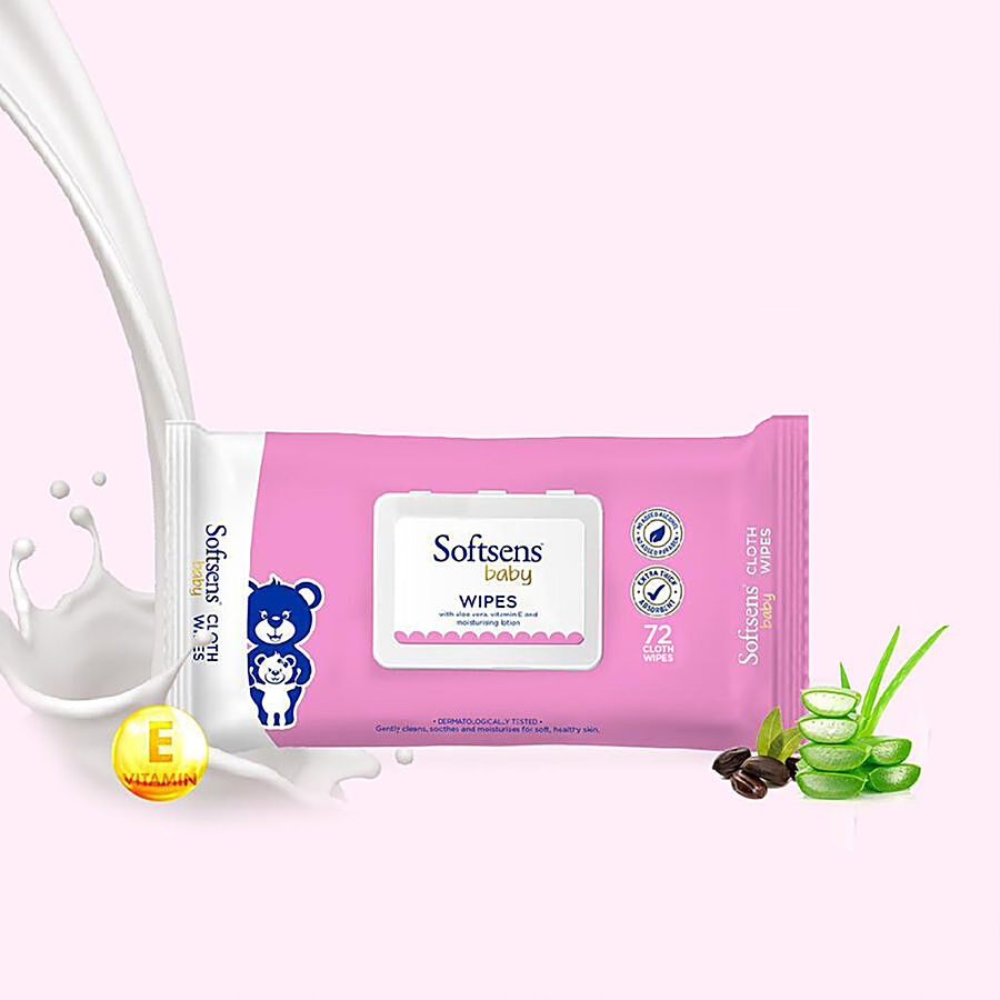 Softsens Baby 99.9% Pure Water Wipes Pack of 3 72 Pieces Each Online in  India, Buy at Best Price from  - 14106248