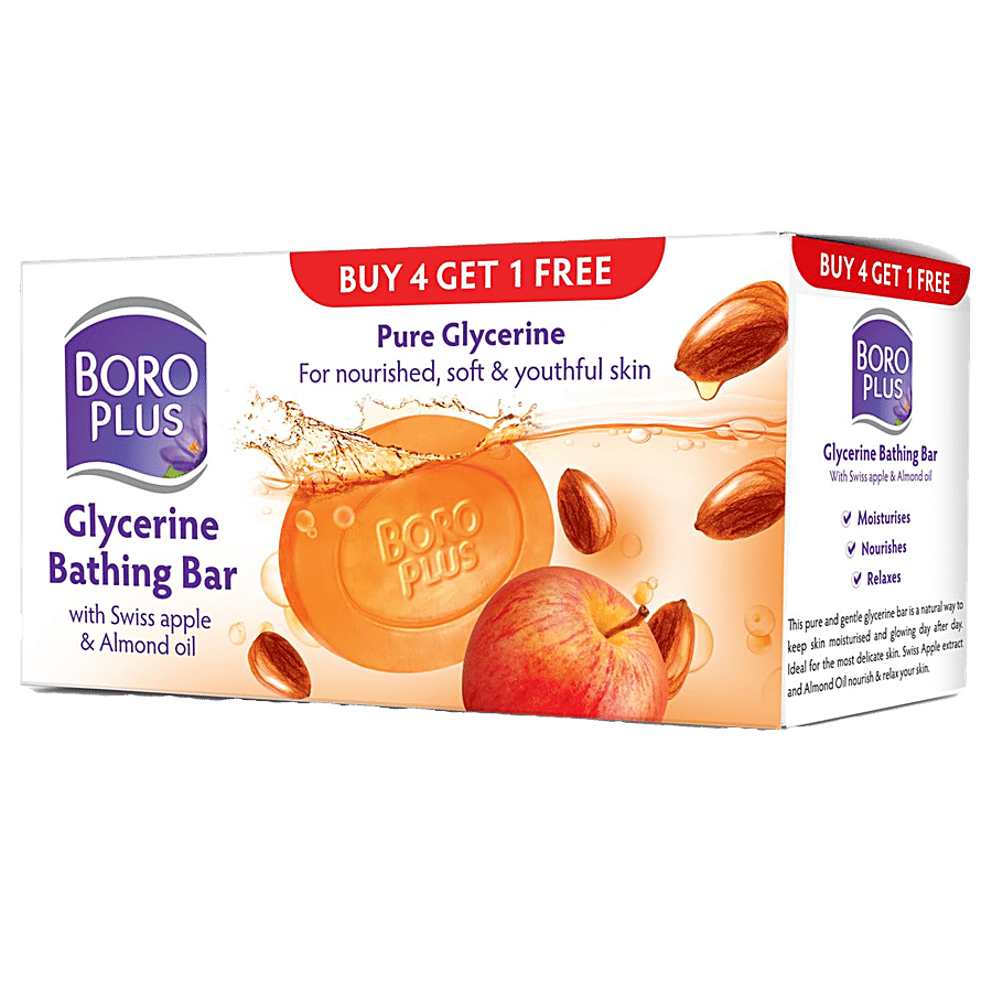 Buy Boroplus Glycerine Bathing Bar - With Swiss Apple & Almond Oil 