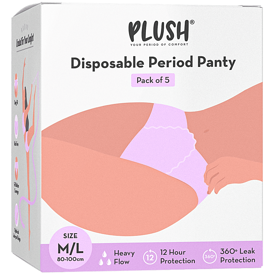 Buy Plush Disposable Period Panty - M/L Size Online at Best Price of Rs 299  - bigbasket