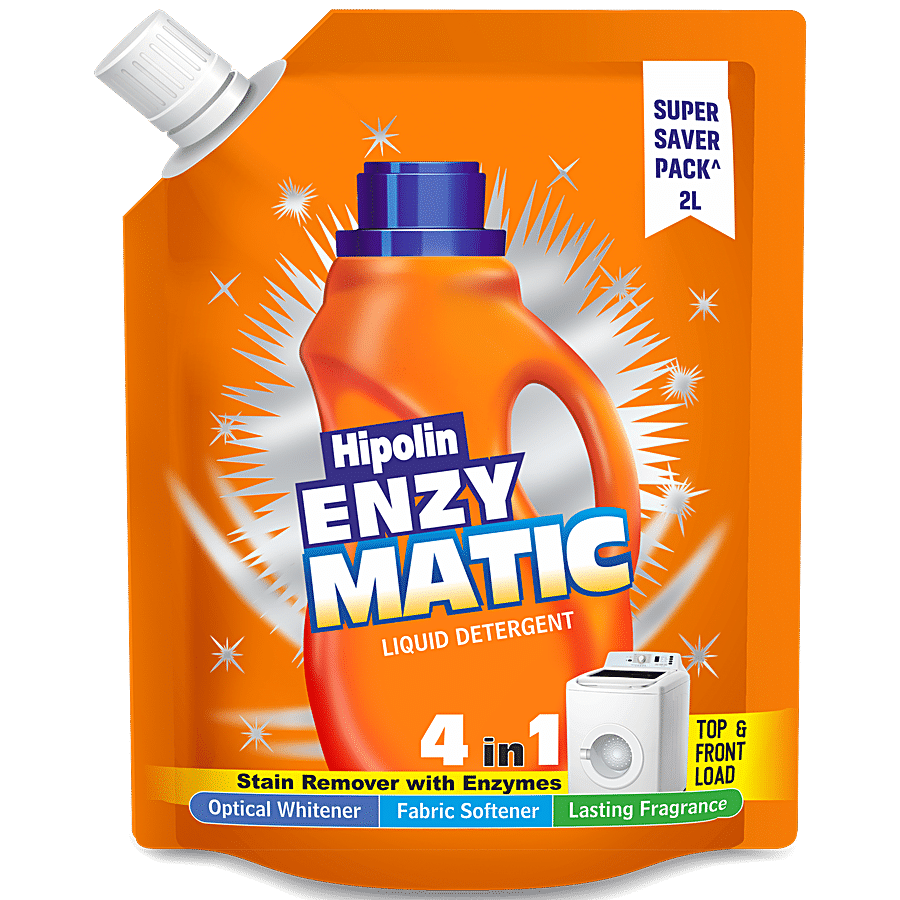 Hipolin Enzy Matic Liquid Detergent - Top & Front Load, 2 l