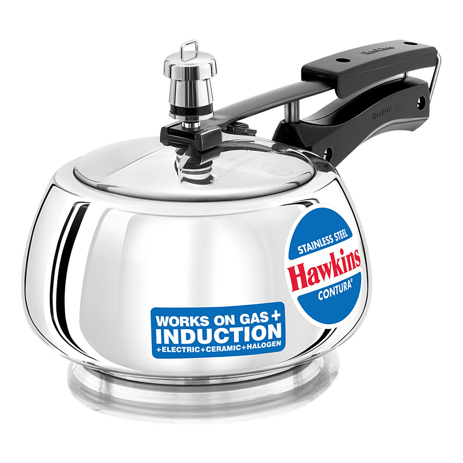 Hawkins 2 Litre Ceramic Nonstick Pressure Cooker, Induction Inner Lid Cooker,  Granite Contura Shaped Cooker, Best Cooker (ICC20) - Velan Store