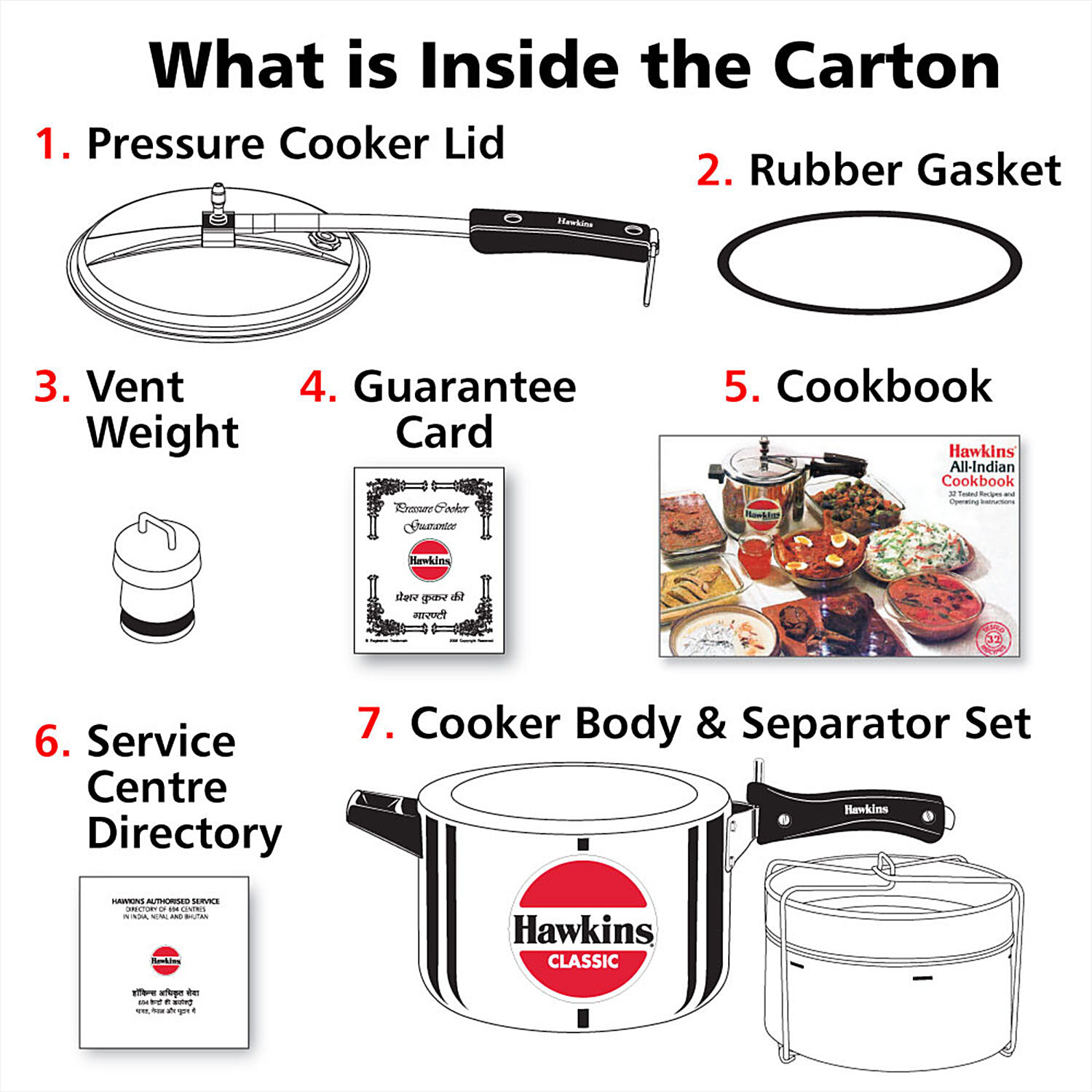 Hawkins pressure cooker online separator set