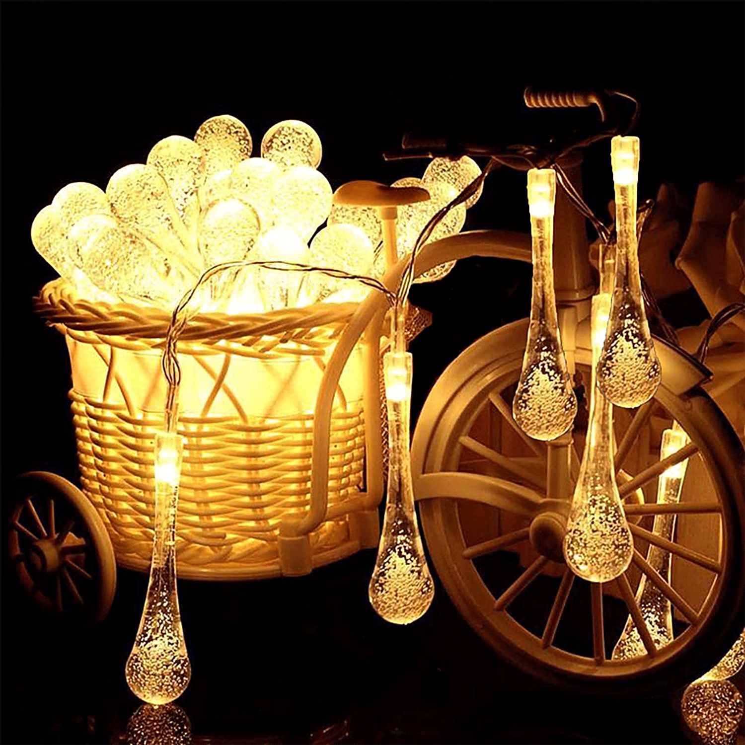 Water Drop String Ball Light 14 LED Outdoor String Lights Waterproof  Crystal Water Drop Fairy Lights at Rs 70/piece, Vijay Nagar, Indore