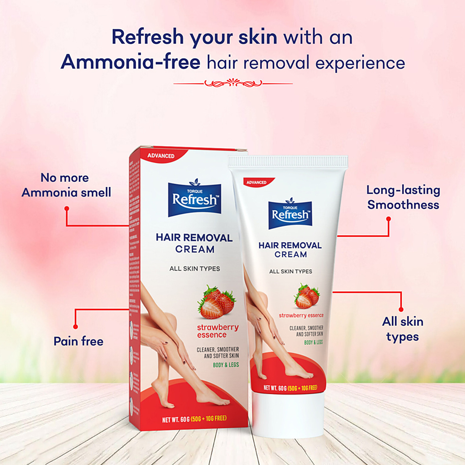 Buy Torque Refresh Hair Removal Cream Strawberry Essence Online