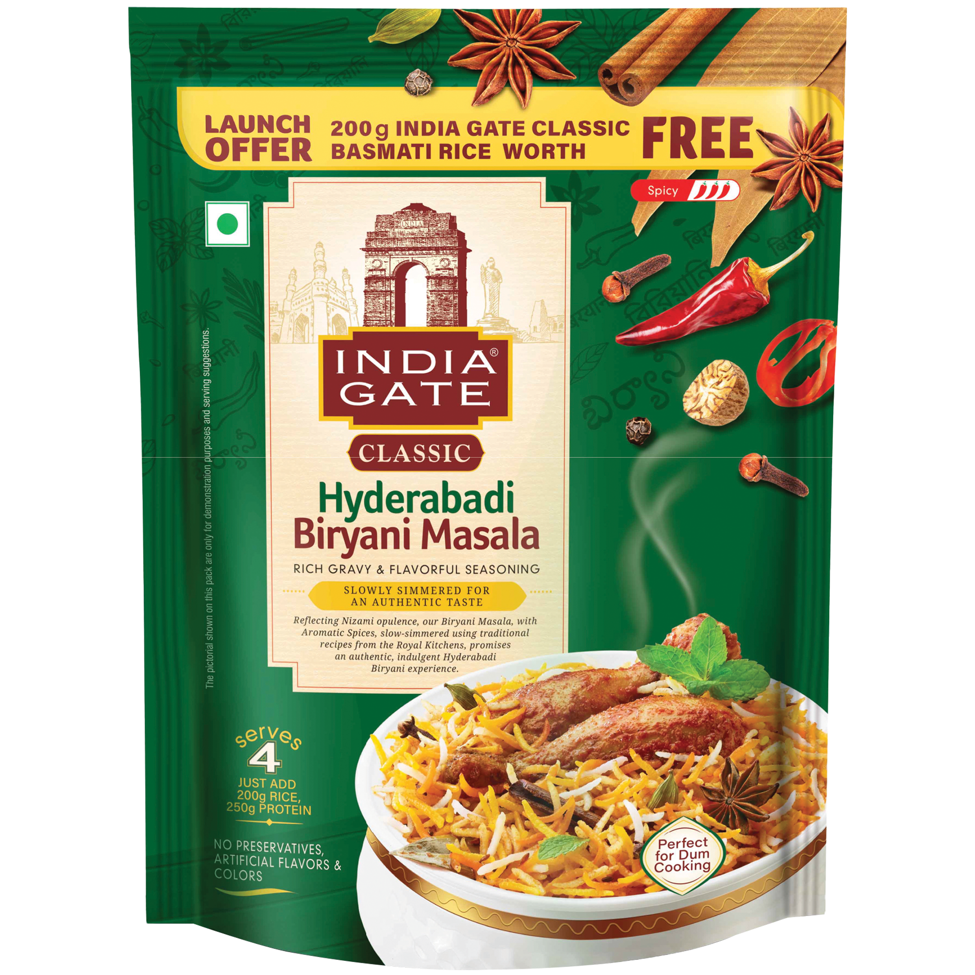 Buy India Gate Classic Hyderabadi Biryani Masala Online at Best Price of Rs  125 - bigbasket