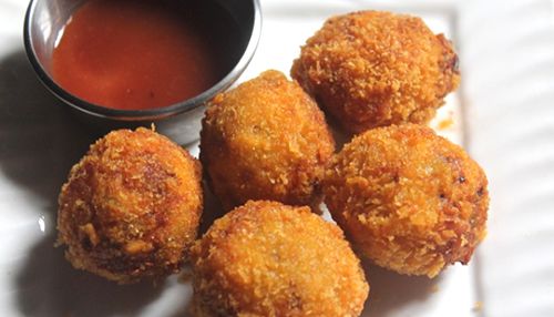 Cheesy Chicken Balls Recipe: How to Make Cheesy Chicken Balls Recipe ...
